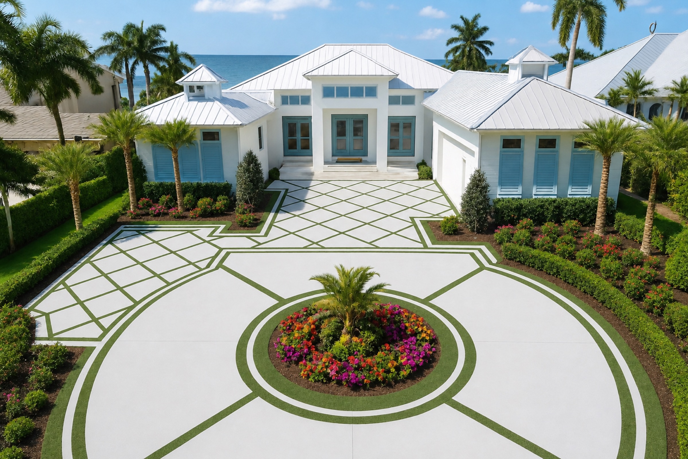 Coastal Clean motor court and driveway