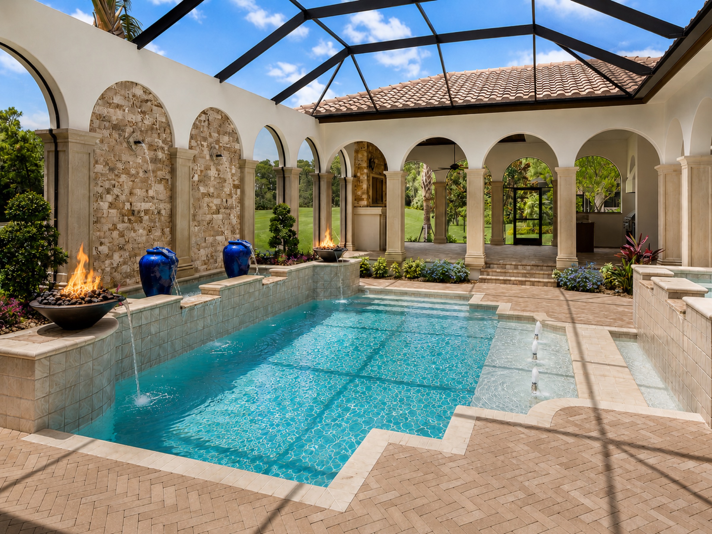 Mediterranean-style pool design, Naples